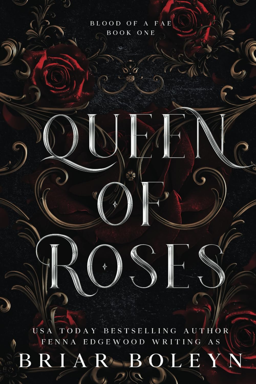 The best 10 Fantasy romance books - black & purple stack Queen of Roses (Blood of a Fae) by Briar Boleyn